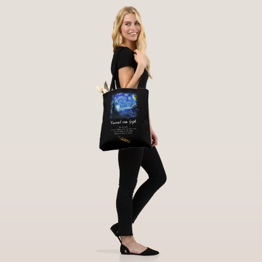 Vincent Van Gogh. Sterrennacht schilderkunst Tote Bag (Op model)