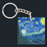 vincent van gogh sterrennacht sleutelhanger<br><div class="desc">Van Gogh's beroemde schilderij,  "De Sterrennacht". Van Gogh schilderde tijdens zijn verblijf in het asiel van Saint Remy in de jaren tachtig de rolheuvels en de cyperbomen die hij uit zijn raam zag. Digitaal verbeterd door PixDezines. Copyright © 2008-2016 PixDezines.com™ en PixDezines™ op zazzle.com. Alle rechten voorbehouden.</div>