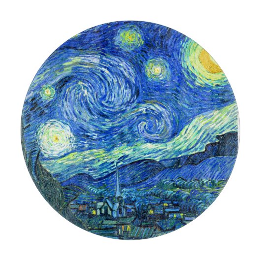 vincent van gogh sterrennacht snijplank (Voorkant)