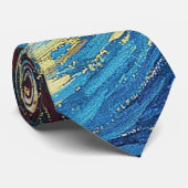 Vincent Van Gogh Sterrennacht Stropdas (Opgerold)