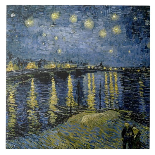 Vincent van Gogh - Sterrennacht Tegeltje (Voorkant)