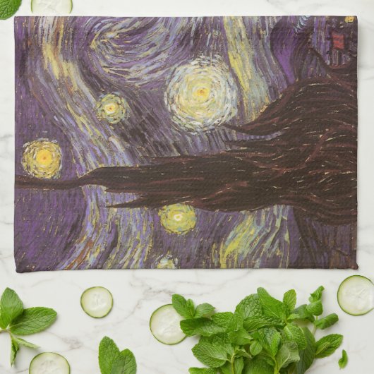 Vincent van Gogh - Sterrennacht Theedoek (Gevouwen)