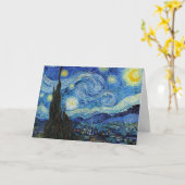 Vincent Van Gogh Sterrennacht Vintage Art Notecard Kaart (Gele Bloem)