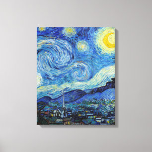 Vincent Van Gogh Sterrennacht Vintage Fijne Kunst Canvas Afdruk