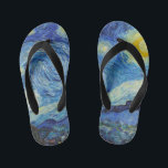Vincent Van Gogh Sterrennacht Vintage Fijne Kunst Kinder Teenslippers<br><div class="desc">Vincent Van Gogh Sterrennacht Vintage Fijne Kunst Kinderen Flip Flops</div>