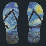 Vincent Van Gogh Sterrennacht Vintage Fijne Kunst Teenslippers<br><div class="desc">Vincent Van Gogh Sterrennacht Vintage Fijne Kunst Flip Flops</div>