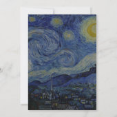 Vincent van Gogh Sterrennacht Vrijgezellenfeest Kaart (Achterkant)