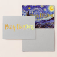 Vincent van Gogh Sterrennacht Vrolijk Kerstgoud