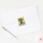 VINCENT VAN GOGH "STILL LIFE" ENVELOPE SEAL VIERKANTE STICKER (Envelop)