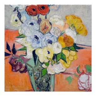 Vincent Van Gogh - still Life - Japanese Vase Perfect Poster