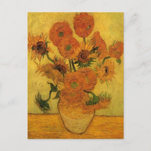 Vincent van Gogh still Life Vase met 15 zonnebloem Briefkaart (Voorkant)