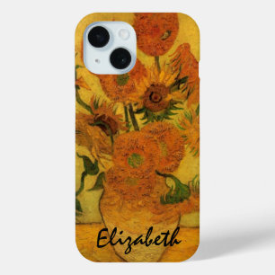 Vincent van Gogh still Life Vase met 15 zonnebloem iPhone 15 Case