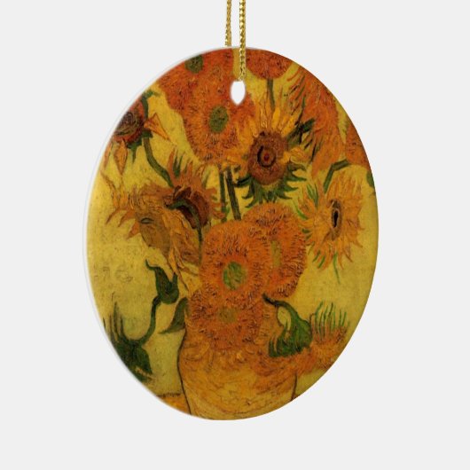 Vincent van Gogh still Life Vase met 15 zonnebloem Keramisch Ornament (Rechts)