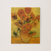 Vincent van Gogh still Life Vase met 15 zonnebloem Legpuzzel (Verticaal)