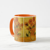 Vincent van Gogh still Life Vase met 15 zonnebloem Mok (Voorkant links)