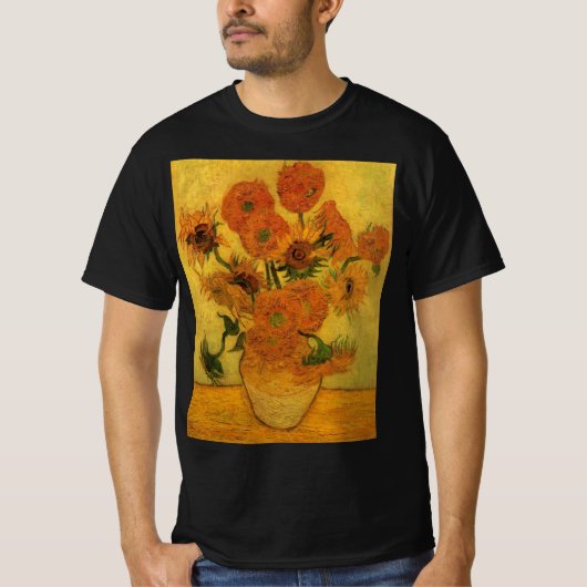 Vincent van Gogh still Life Vase met 15 zonnebloem T-shirt (Voorkant)