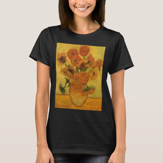 Vincent van Gogh still Life Vase met 15 zonnebloem T-shirt (Voorkant)