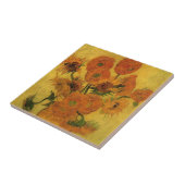 Vincent van Gogh still Life Vase met 15 zonnebloem Tegeltje (Zijkant)