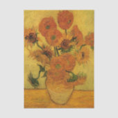 Vincent van Gogh still Life Vase met 15 zonnebloem Tissuepapier (Voorkant)