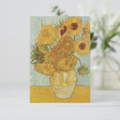 Vincent van Gogh still Life Vase met zonnebloemen Bedankkaart (Staand voorkant)