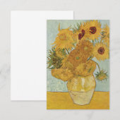 Vincent van Gogh still Life Vase met zonnebloemen Bedankkaart (Voorkant / Achterkant)