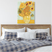 Vincent van Gogh still Life Vase met zonnebloemen Canvas Afdruk (Insitu (Slaapkamer))