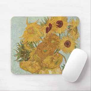 Vincent van Gogh still Life Vase met zonnebloemen Muismat