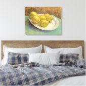 Vincent van Gogh - Stilleven citroenen op een Bord Canvas Afdruk (Insitu (Slaapkamer))