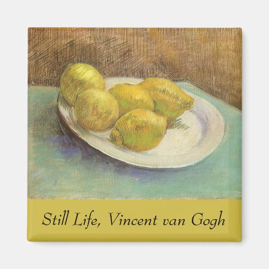 Vincent van Gogh - Stilleven citroenen op een Bord Magneet (Voorkant)