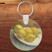 Vincent van Gogh - Stilleven citroenen op een Bord Sleutelhanger (Voorkant)