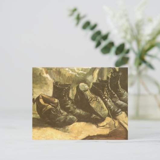 Vincent van Gogh - Stilleven drie paar schoenen Briefkaart (Staand voorkant)