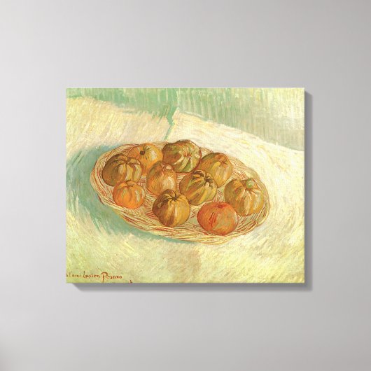 Vincent van Gogh - Stilleven mand met appels Canvas Afdruk (Voorkant)