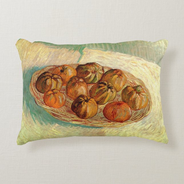 Vincent van Gogh - Stilleven mand met appels Decoratief Kussen (Voorkant)