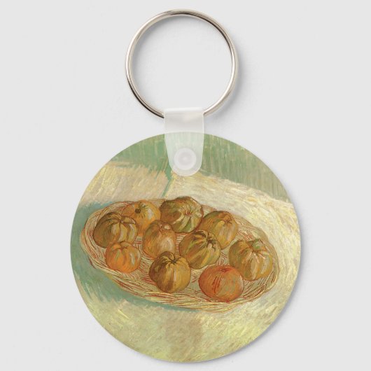 Vincent van Gogh - Stilleven mand met appels Sleutelhanger (Voorkant)