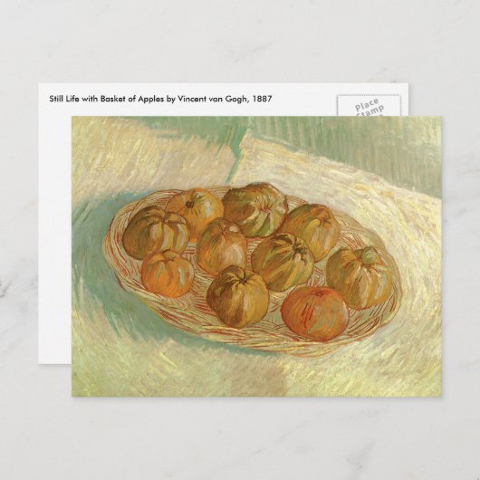 Vincent van Gogh - Stilleven mand van appels Briefkaart (Voorkant / Achterkant)