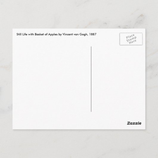 Vincent van Gogh - Stilleven mand van appels Briefkaart (Achterkant)