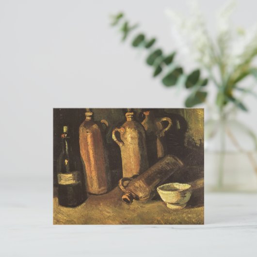 Vincent van Gogh - Stilleven met 4 stenen flessen (Staand voorkant)