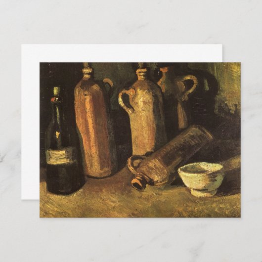 Vincent van Gogh - Stilleven met 4 stenen flessen (Voorkant / Achterkant)