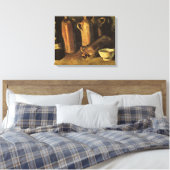 Vincent van Gogh - Stilleven met 4 stenen flessen Canvas Afdruk (Insitu (Slaapkamer))