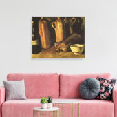 Vincent van Gogh - Stilleven met 4 stenen flessen Canvas Afdruk (Insitu (Woonkamer))