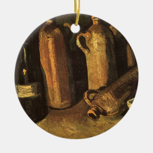 Vincent van Gogh - Stilleven met 4 stenen flessen Keramisch Ornament (Voorkant)