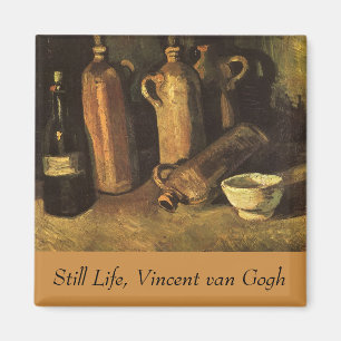 Vincent van Gogh - Stilleven met 4 stenen flessen Magneet