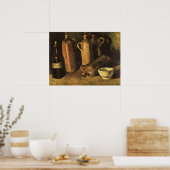 Vincent van Gogh - Stilleven met 4 stenen flessen Poster (Keuken)