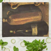 Vincent van Gogh - Stilleven met 4 stenen flessen Theedoek (Gevouwen)