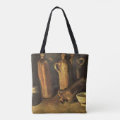 Vincent van Gogh - Stilleven met 4 stenen flessen Tote Bag (Achterkant)