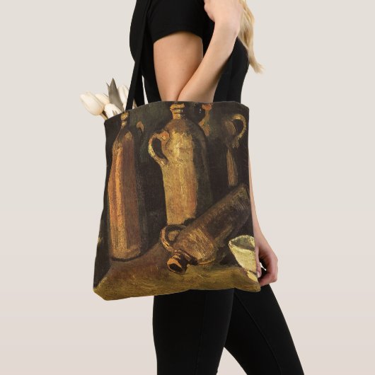Vincent van Gogh - Stilleven met 4 stenen flessen Tote Bag (Dichtbij)