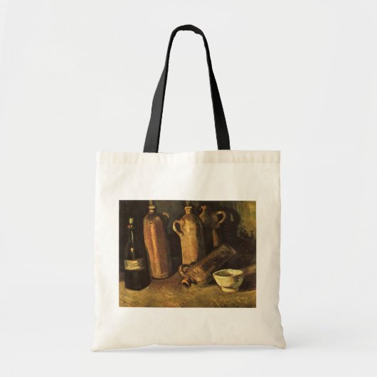 Vincent van Gogh - Stilleven met 4 stenen flessen Tote Bag (Voorkant)