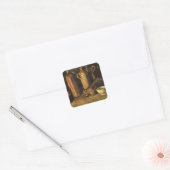 Vincent van Gogh - Stilleven met 4 stenen flessen Vierkante Sticker (Envelop)