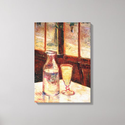 Vincent Van Gogh - Stilleven met absint Canvas Afdruk (Voorkant)