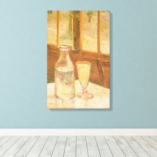 Vincent van Gogh - Stilleven met absint Canvas Afdruk (Insitu (Houten vloer))